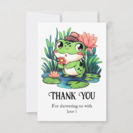 Tarjeta De Agradecimiento Baby Shower Mystical Dreamy Frog