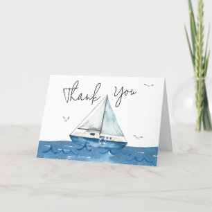 Tarjeta De Agradecimiento Baby Shower Nautical