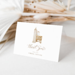 Tarjeta De Agradecimiento Baby Shower Neutral Boho