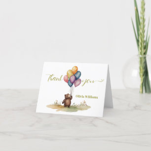 Tarjeta De Agradecimiento Baby Shower Neutral de Género Temático