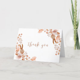 Tarjeta De Agradecimiento Baby Shower Neutral Little Wildflower Boho