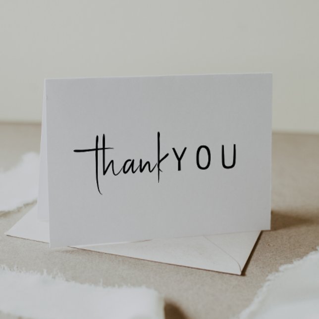 Tarjeta De Agradecimiento Baby Shower Neutral Simple Moderno Doblado (Subido por el creador)