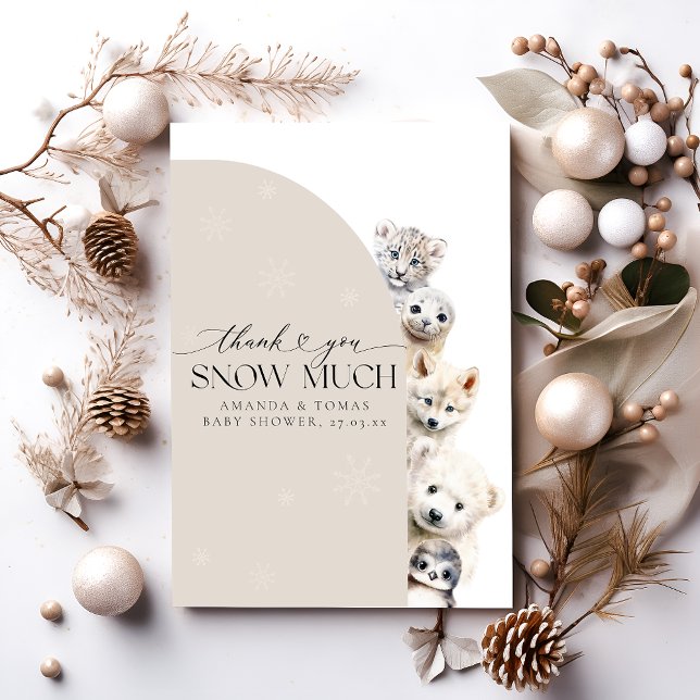 Tarjeta De Agradecimiento Baby Shower neutro en cuanto al género de los anim (Subido por el creador)