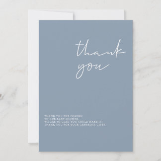 Tarjeta de agradecimiento Baby Shower para un chic