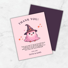 Tarjeta de agradecimiento Baby Shower Pink A Littl