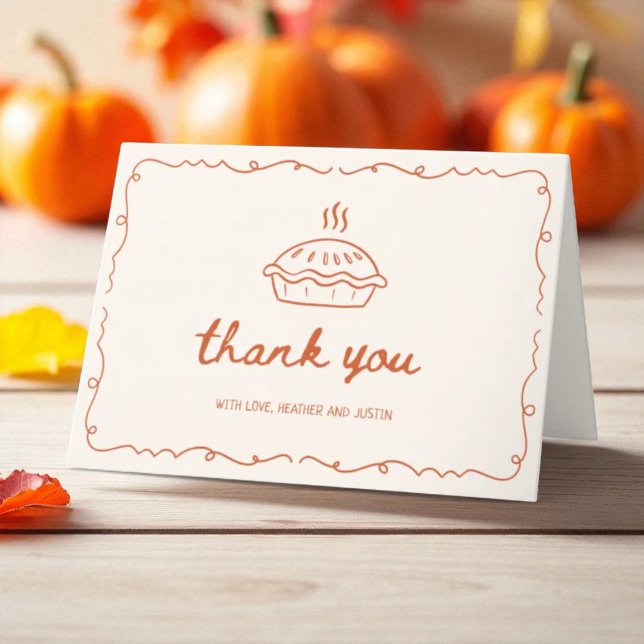 Tarjeta De Agradecimiento Baby Shower plegado de pié cúbico otoño (Subido por el creador)