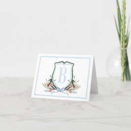 Tarjeta De Agradecimiento Baby Shower Preppy Southern Blue Boy Duck
