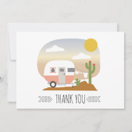 Tarjeta De Agradecimiento Baby Shower rosa de la línea de ropa de la campani