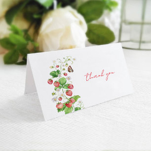 Tarjeta de agradecimiento Baby Shower Strawberry