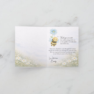 Tarjeta De Agradecimiento Baby Shower Thank You Card