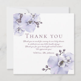 Tarjeta De Agradecimiento Baby Shower Thank You Card - Floral Appreciation