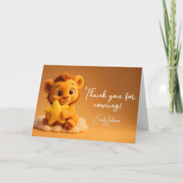 Tarjeta De Agradecimiento Baby Shower Thank You Card – Little Lion & Star