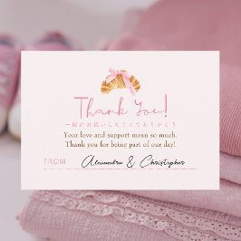 Tarjeta De Agradecimiento Baby Shower Thank You Coquette Croissant