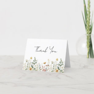 Tarjeta De Agradecimiento Baby Shower Wildflower
