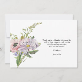 Tarjeta De Agradecimiento Baby Shower Wildflower