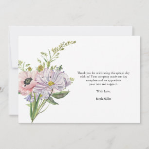 Tarjeta De Agradecimiento Baby Shower Wildflower