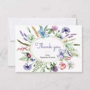 Tarjeta De Agradecimiento Baby Shower Wildflower