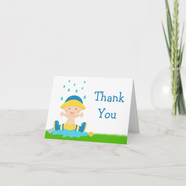 Tarjeta De Agradecimiento Baby Sprinkle Gracias (Anverso)