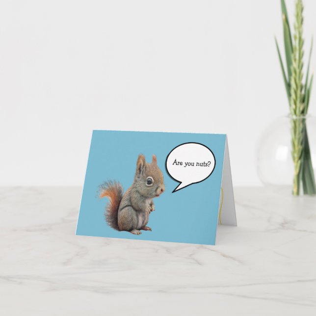 Tarjeta De Agradecimiento Baby Squirrel Happy Birday Card (Anverso)