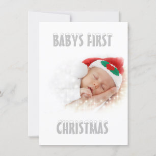 Tarjeta De Agradecimiento Babys First Christmas Card