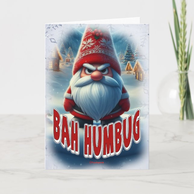 TARJETA DE AGRADECIMIENTO BAH HUMBUG (Anverso)