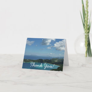 Tarjeta De Agradecimiento Bahía Magens, St. Thomas Escena Hermosa de Isla