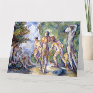 Tarjeta De Agradecimiento Baigneurs (Bañistas) de Paul Cézanne Arte Fino