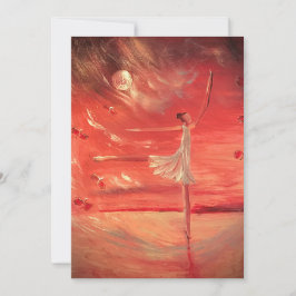 Tarjeta De Agradecimiento Bailando sobre nubes de plata