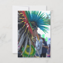 Tarjeta De Agradecimiento Bailarina azteca