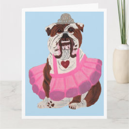 Tarjeta De Agradecimiento Bailarina Bulldog