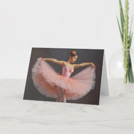 Tarjeta De Agradecimiento Bailarina desplegando su tutu