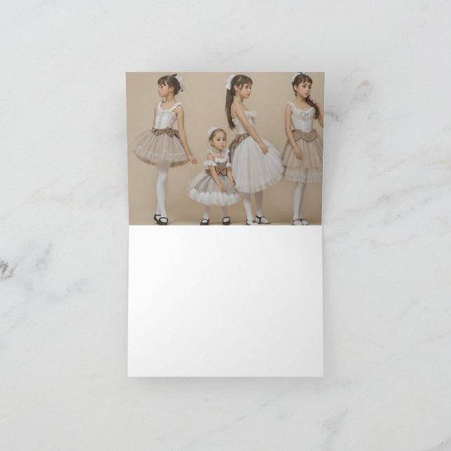 Tarjeta De Agradecimiento Bailarinas románticas (Interior)