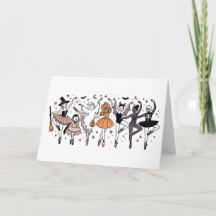 Tarjeta De Agradecimiento Bailarines de ballet en Halloween