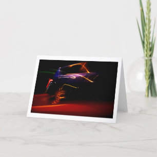Tarjeta De Agradecimiento baile de auto púrpura