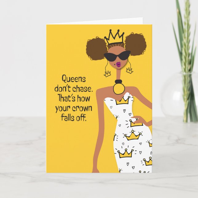 Tarjeta De Agradecimiento Baja terapia clave - Las reinas no persiguen (Anverso)