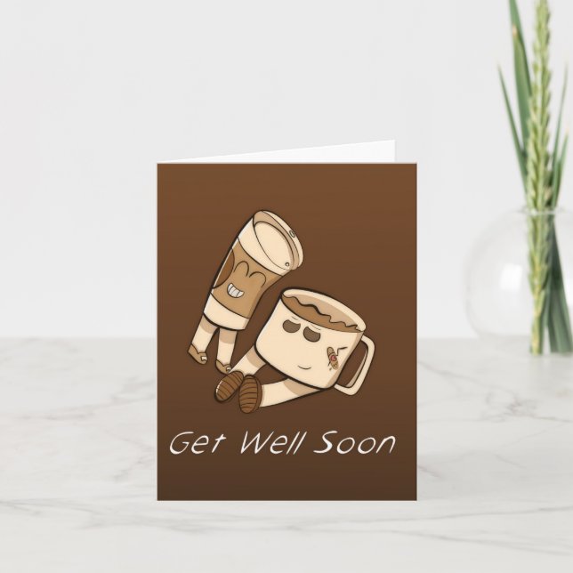 Tarjeta De Agradecimiento Baje Pronto Coffee Pair Greeting Card (Anverso)