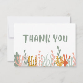 Tarjeta de agradecimiento bajo el mar