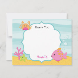 Tarjeta de agradecimiento bajo el mar (Chicas) - O