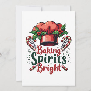 Tarjeta De Agradecimiento Baking Spirit Bright Funny Baking Chef Baker
