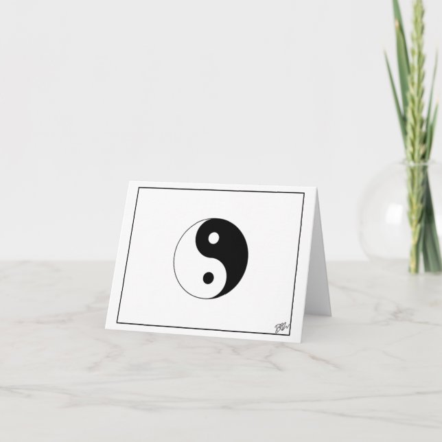 Tarjeta De Agradecimiento BALANCE - Yin y Yang Blank (Anverso)