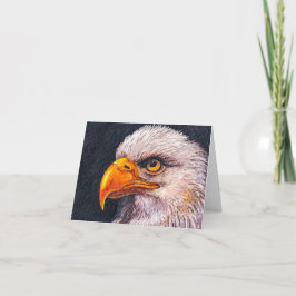 Tarjeta De Agradecimiento Bald Eagle Gracias o Blank Note