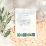 Tarjeta De Agradecimiento Baldosas italianas | Lemon Bridal Shower Gracias<br><div class="desc">Ducha de novia gracias a las tarjetas con una tipografía simple y un mensaje personalizado. Fabricado para coincidir con nuestros "mosaicos italianos" | Invitaciones a la ducha de novias de verano con tema de limón. Ver la colección enlazada en esta página para ver artículos coincidentes o visitar nuestra tienda para...</div>