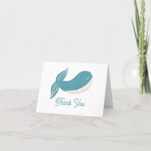Tarjeta De Agradecimiento Ballena azul. cumpleaños de los niños de animales 