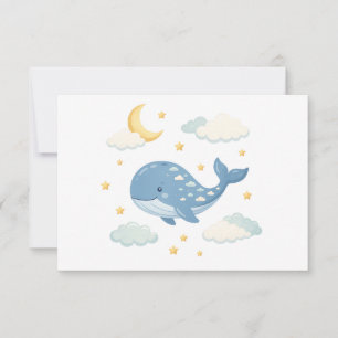 Tarjeta De Agradecimiento Ballena de Nube Soñadora