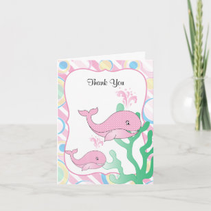 Tarjetas Ballena Rosada Del Lunar Zazzle Es