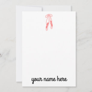 Tarjeta De Agradecimiento Ballerina Notecards personalizada para Chicas