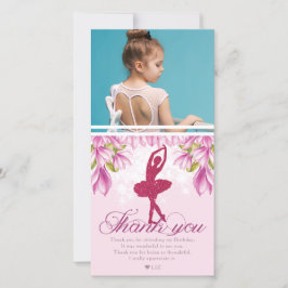 Tarjeta De Agradecimiento Ballerina Pink Birday Photo