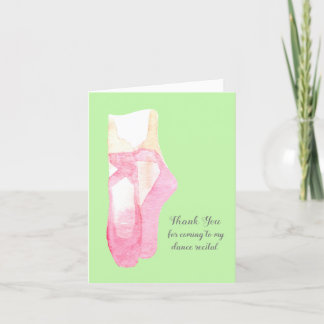 Tarjeta De Agradecimiento Ballet Dance Recital Gracias Por Venir