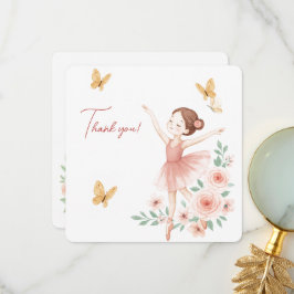 Tarjeta De Agradecimiento Ballet Rosado - Ballet Rosado