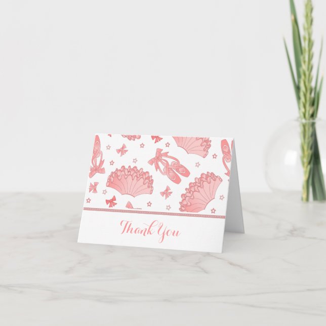 Tarjeta De Agradecimiento Ballet Theme Thank You Card (Anverso)